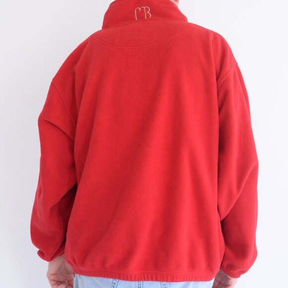 VTG Sierra Pacific Outdoor Red Flannel Bryson Cattle Company Quarter Zip Sweater - Picture 2 of 9